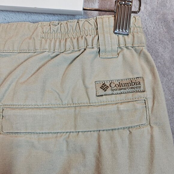 Columbia Womens L Beige Convertible Cargo Pants Zip-Off Legs shorts Cotton - Picture 11 of 14